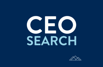 A designed image that says, "CEO SEARCH."