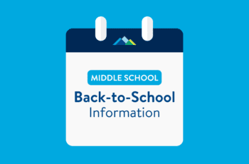 A graphic saying: Middle School Back to School Information